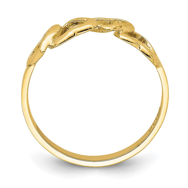 14K Gold Polished Heart-Shaped Ring - Style GR1-1002049