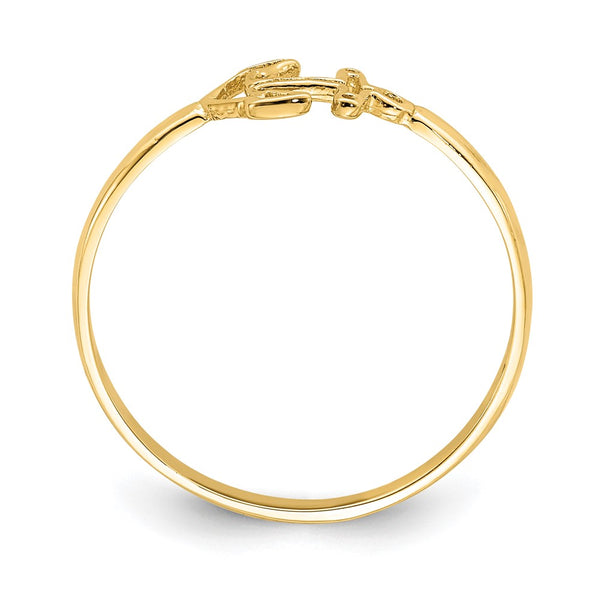 14K Shiny Anchor Ring