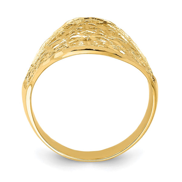 14K Gold Polished Filigree Ring - Style GR1-1002058