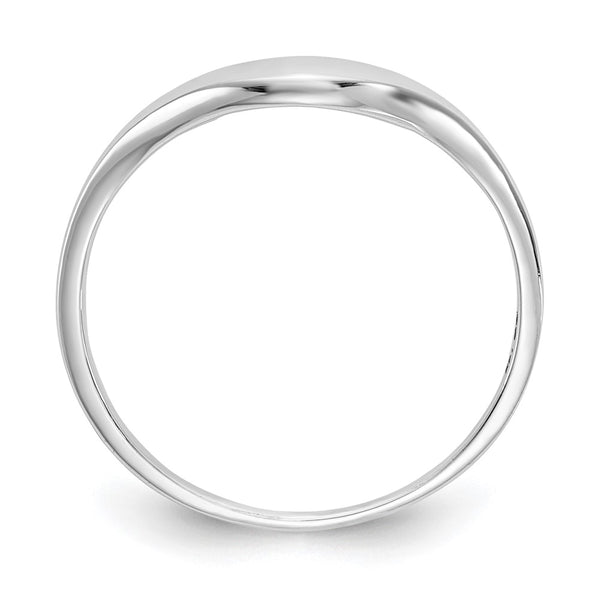 14K White Gold Twisted Swirl Ring