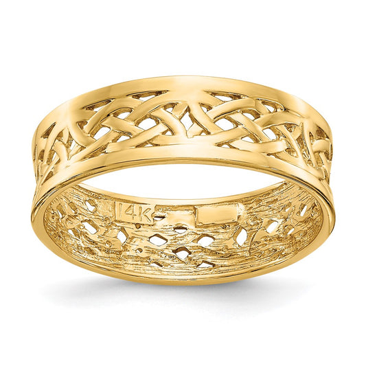 Shop Stylish 14K Gold Polished Celtic Knot Ring - Perfectly Crafted Elegance