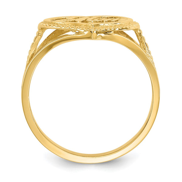 14K Gold Heart Ring - #1 Mom, Moms