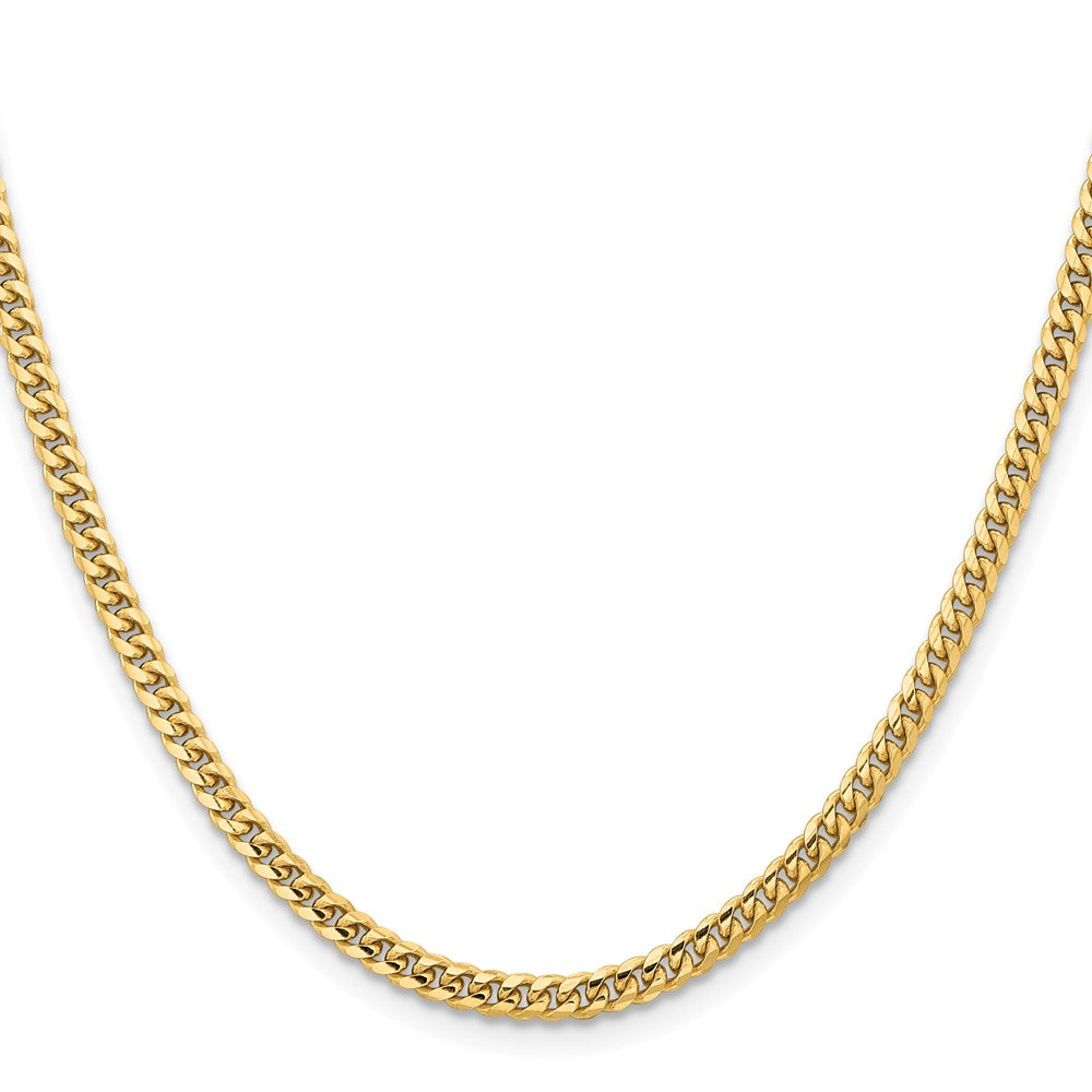 Shop 14K Solid Miami Cuban Link Chain - 24 Inch, 3.5mm, Stylish & Durable