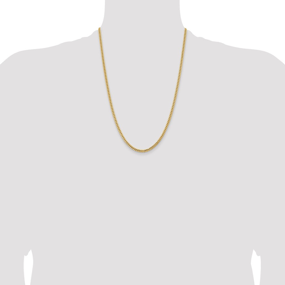 Shop 14K Solid Miami Cuban Link Chain - 24 Inch, 3.5mm, Stylish & Durable