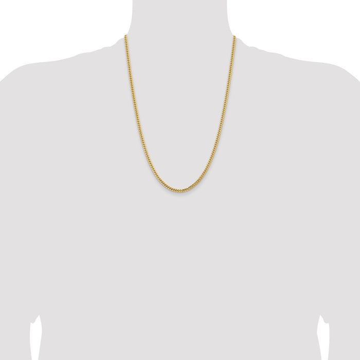 Shop 14K Solid Miami Cuban Link Chain - 24 Inch, 3.5mm, Stylish & Durable-4