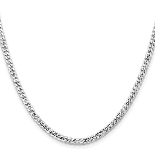 Shop Stylish 14K White Gold 3.5mm Solid Miami Cuban Link Chain | Luxury Value
