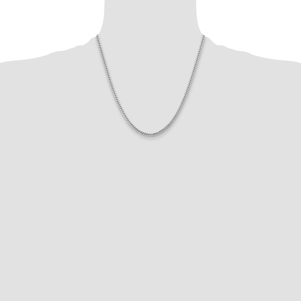 Buy Affordable 3.5mm 14K White Gold Solid Miami Cuban Link Chain