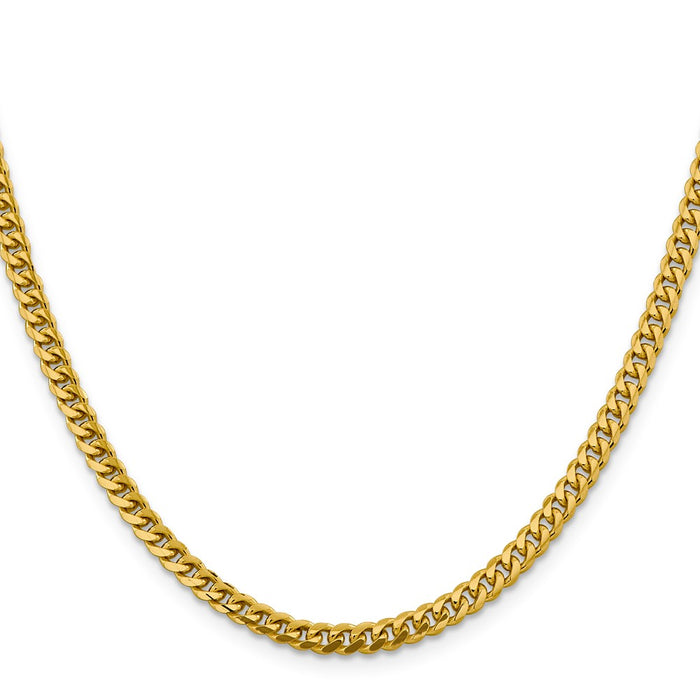Shop 14K Solid Miami Cuban Link Chain - 22 Inch, 4.25mm, Stylish & Affordable!-2