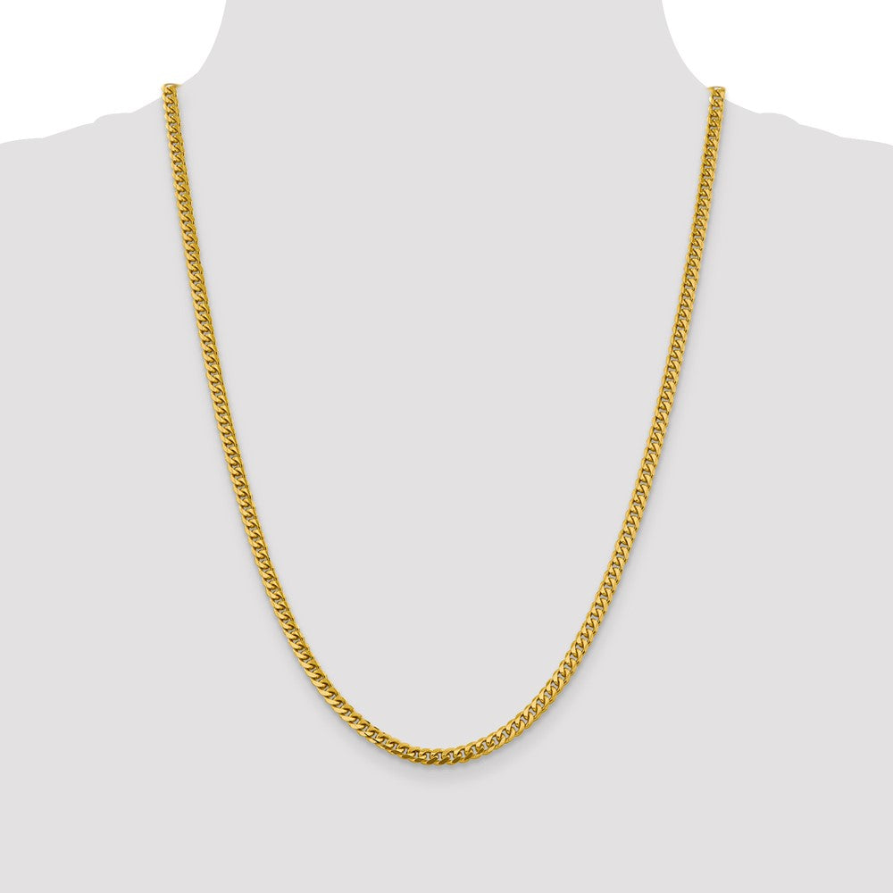 Shop 24-Inch 14K Solid Miami Cuban Link Chain - Stylish 4.25mm Luxury Accessory