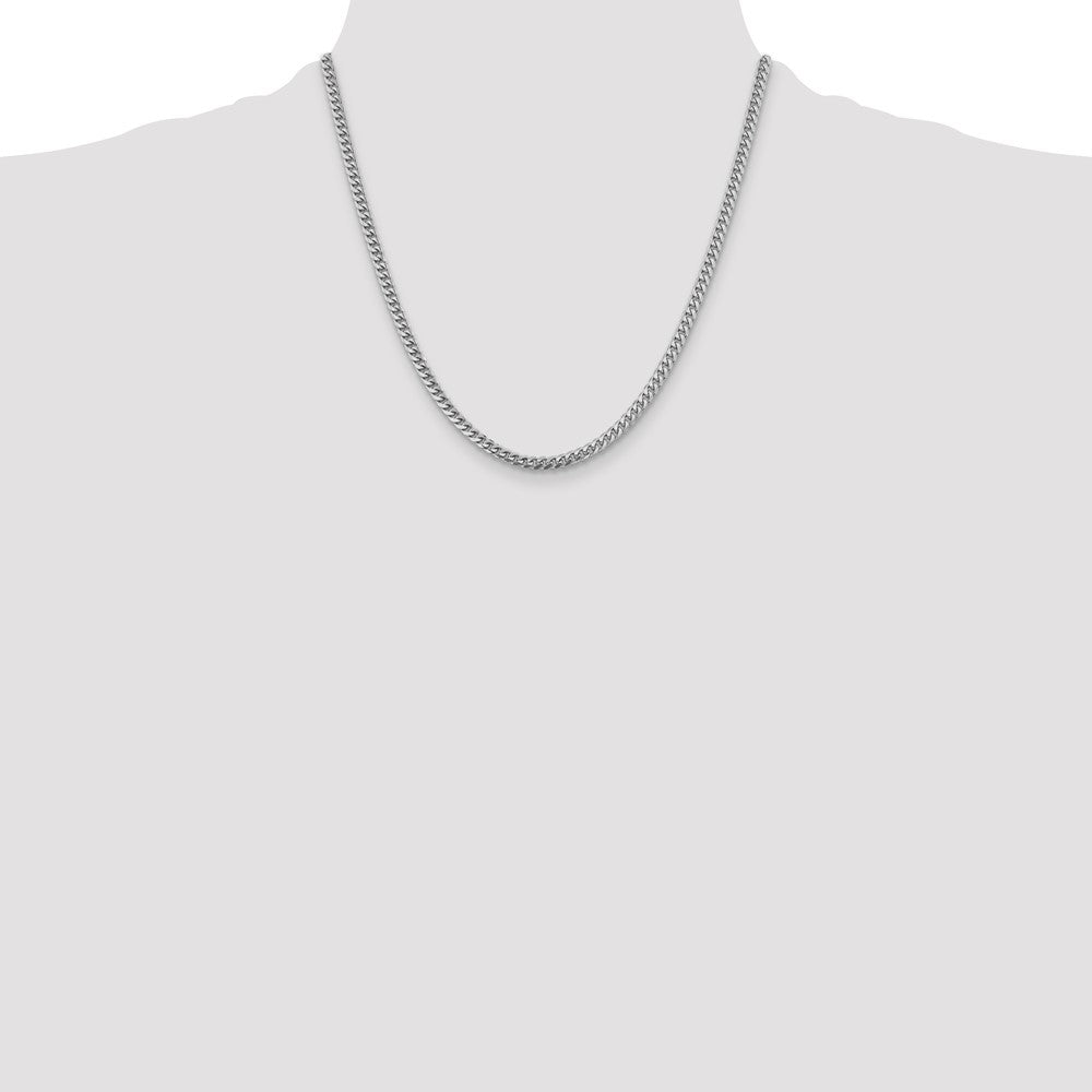 Buy 4.25mm Solid Miami Cuban Link Chain in 14K White Gold - Stylish Luxury!