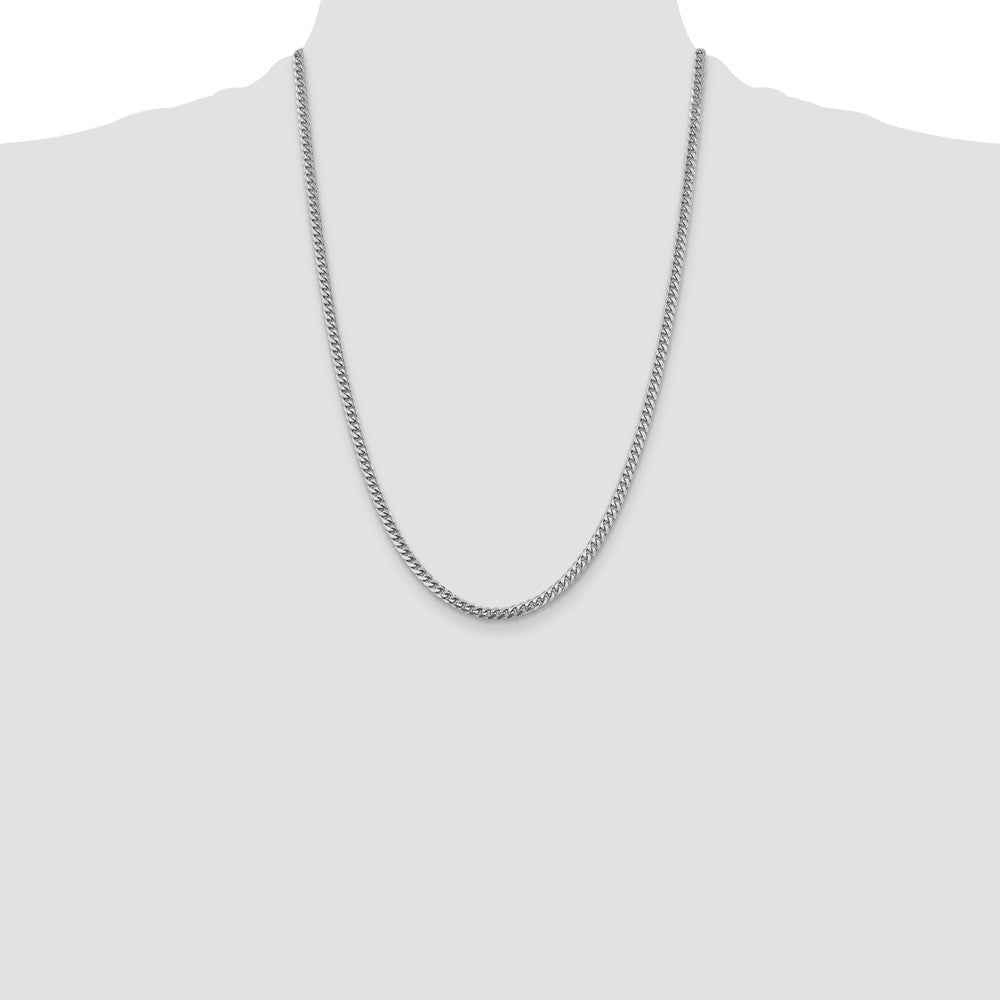 Buy 14K White Gold 4.25mm Solid Miami Cuban Link Chain - Stylish Luxury Value!