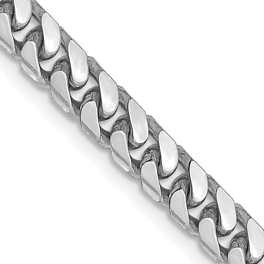 Shop 14K White Gold 18-Inch Solid Miami Cuban Link Chain - 4.3mm Luxury Design