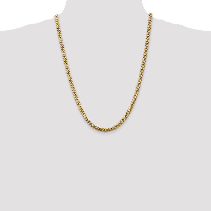 Exclusive 14K Solid Miami Cuban Link Chain - 24" 5mm, Stylish & Durable-4