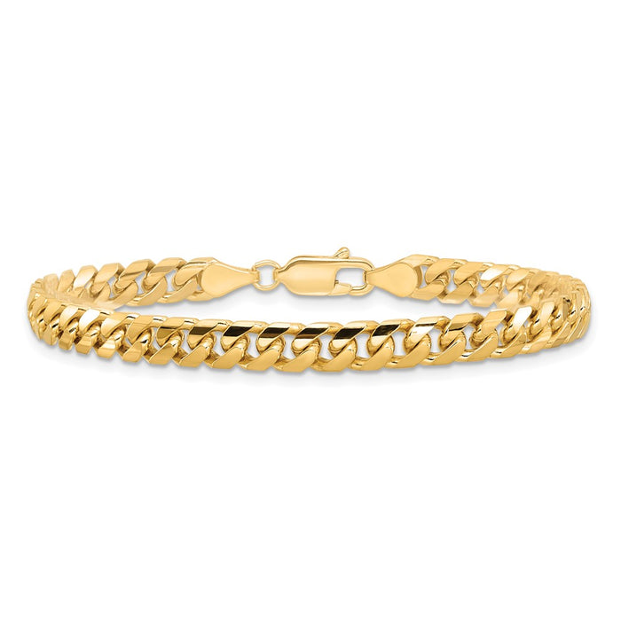 Shop Stylish 14K Solid Miami Cuban Link Bracelet - 7 Inch, 5mm, Lobster Clasp-3