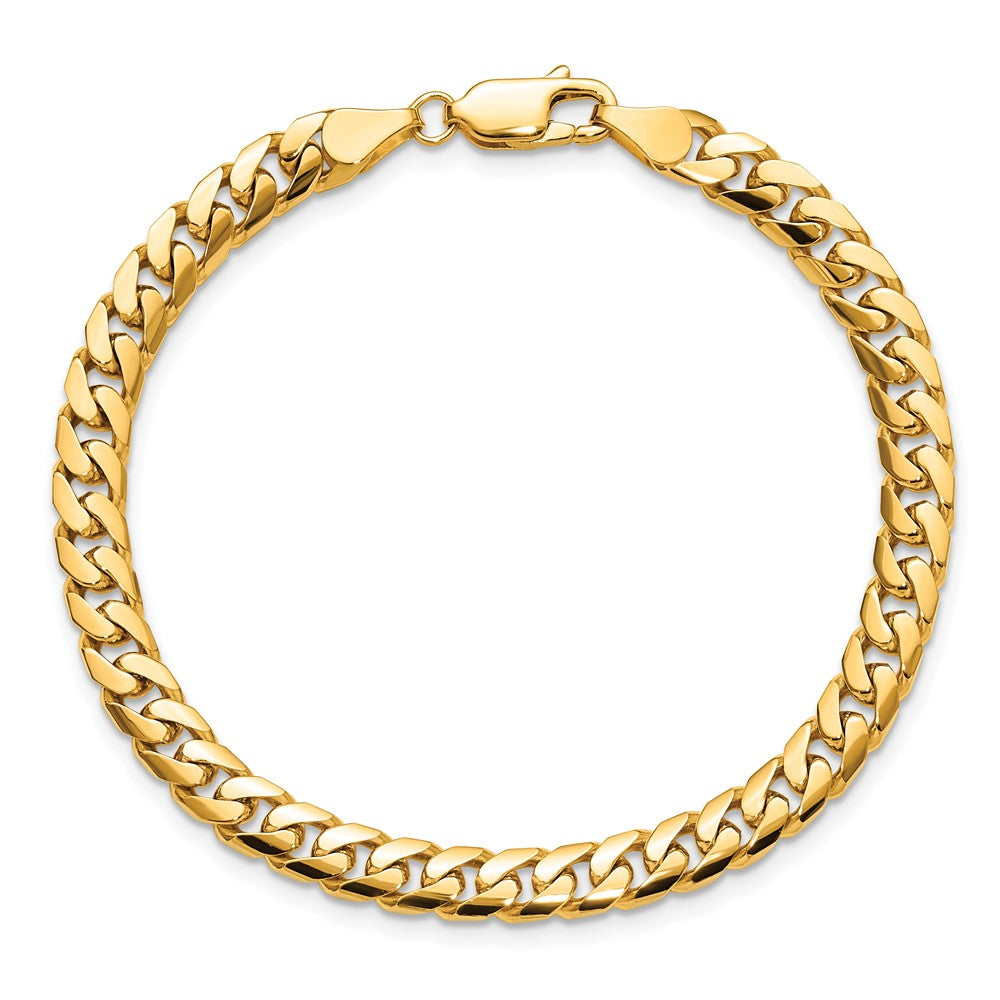 Shop Stylish 14K Solid Miami Cuban Link Bracelet - 7 Inch, 5mm, Lobster Clasp