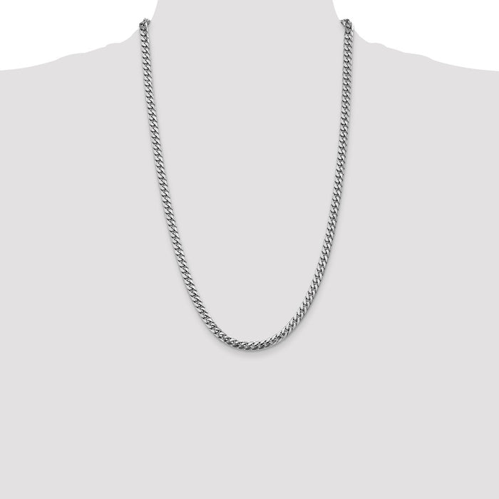 Shop Exclusive 14K White Gold 26-Inch 5mm Miami Cuban Link Chain - Luxury Style-4