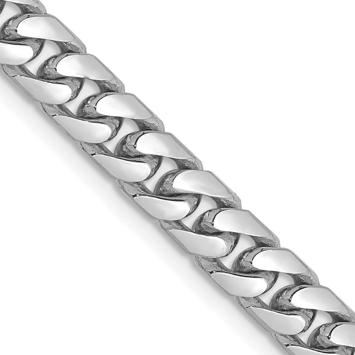 Exclusive 14K White Gold 24-Inch 5mm Miami Cuban Link Chain - Luxury Style-1