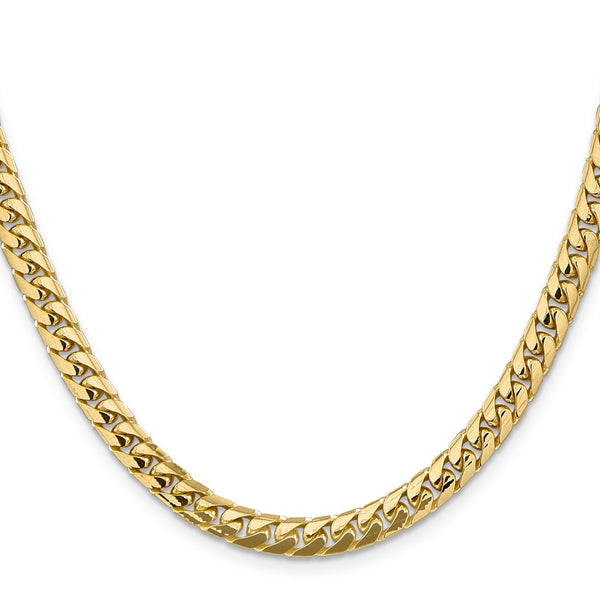 14K Solid Miami Cuban Link Chain 5.5mm