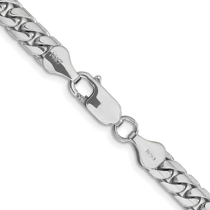Shop Stylish 14K White Gold 20-Inch Cuban Link Chain - 5.5mm Luxury Design-3
