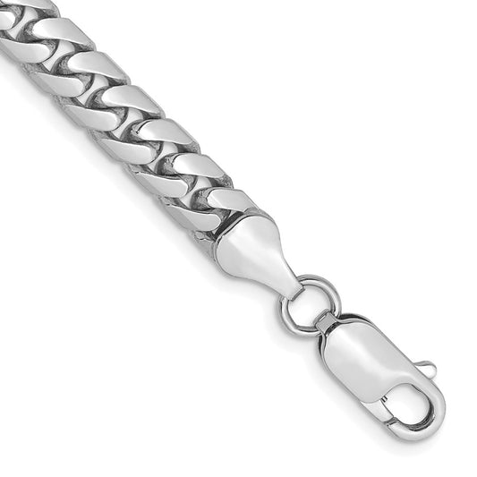 Buy 14K White Gold 9-Inch Solid Miami Cuban Link Chain - Stylish 5.5mm Design