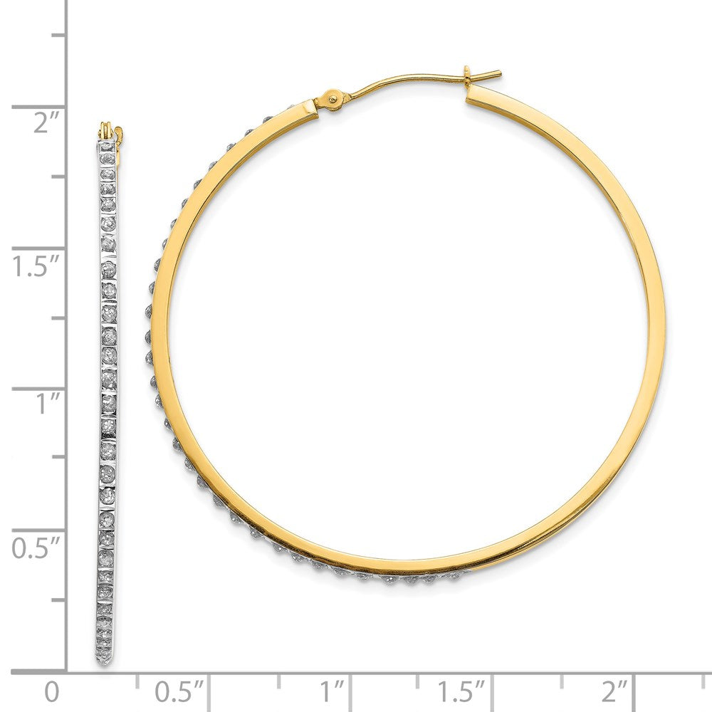 Buy Exclusive 14K Gold Large Round Hinged Hoop Earrings with Diamonds - Stylish!