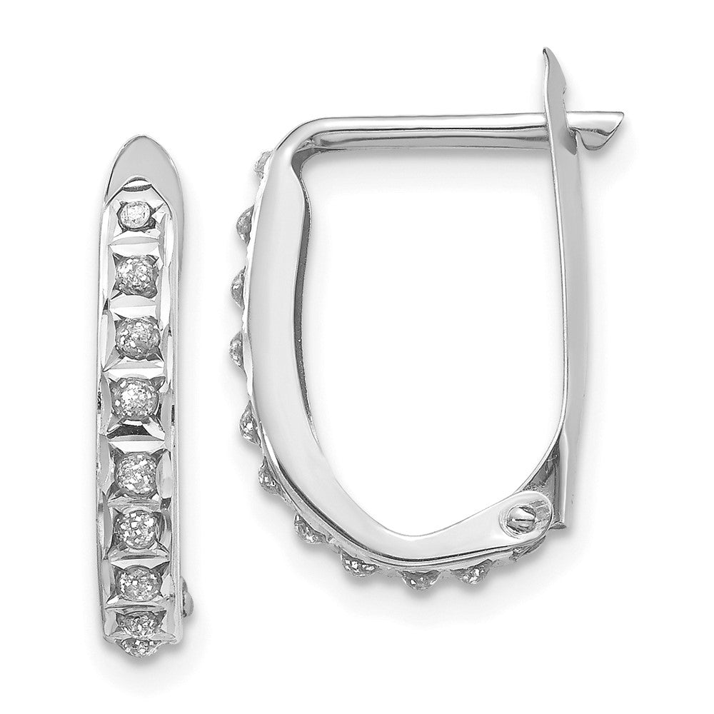 Buy 14K White Gold Diamond Enchantment Hoop Earrings - Stylish Luxury Value!