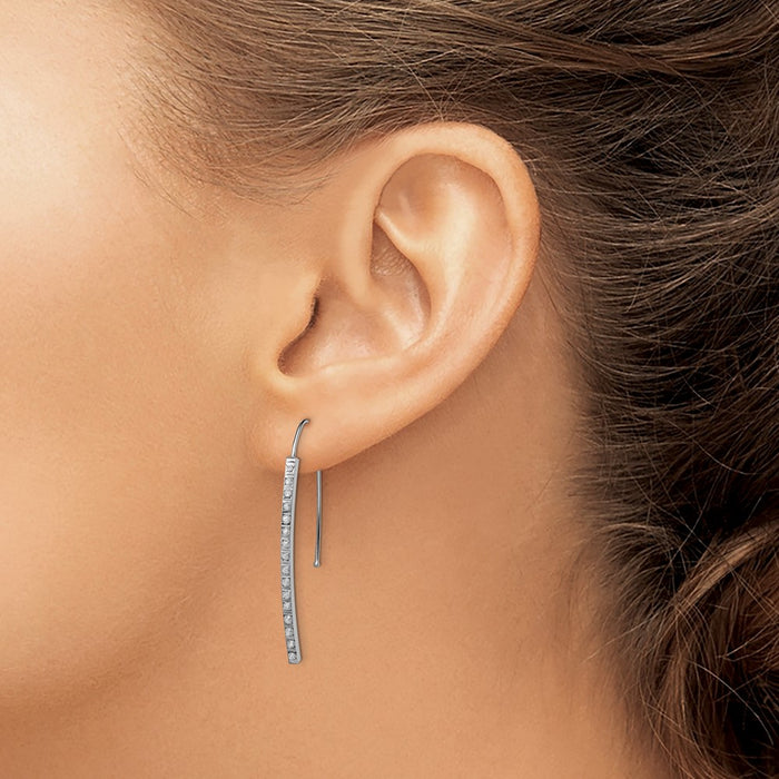 Buy Stylish 14K White Gold Diamond Enchantment Earrings - Luxury Design-3