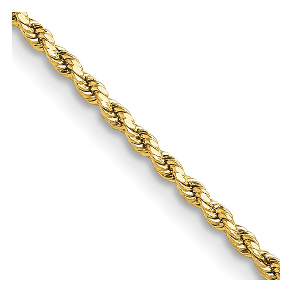 14K Gold 18-Inch Diamond-Cut Rope Chain