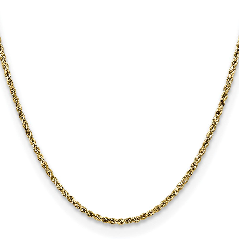 Buy 14K Gold 22-Inch 2.25mm Diamond-Cut Rope Chain - Stylish & Affordable!