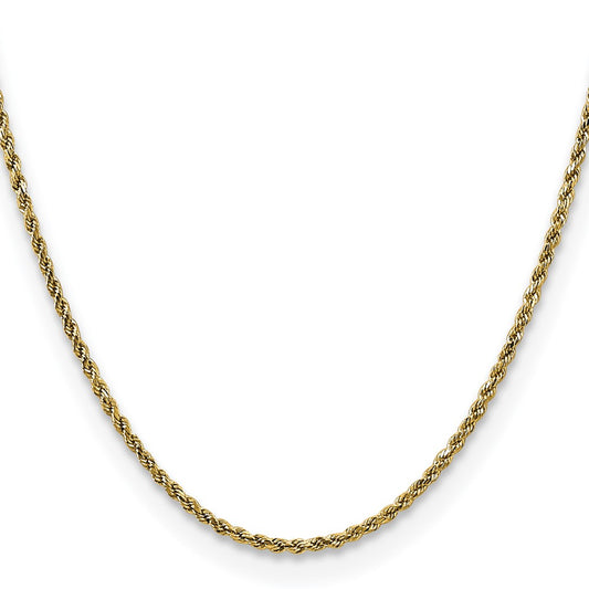 Shop Stylish 14K Gold 20-Inch Diamond-Cut 2.25mm Rope Chain - Luxury Value