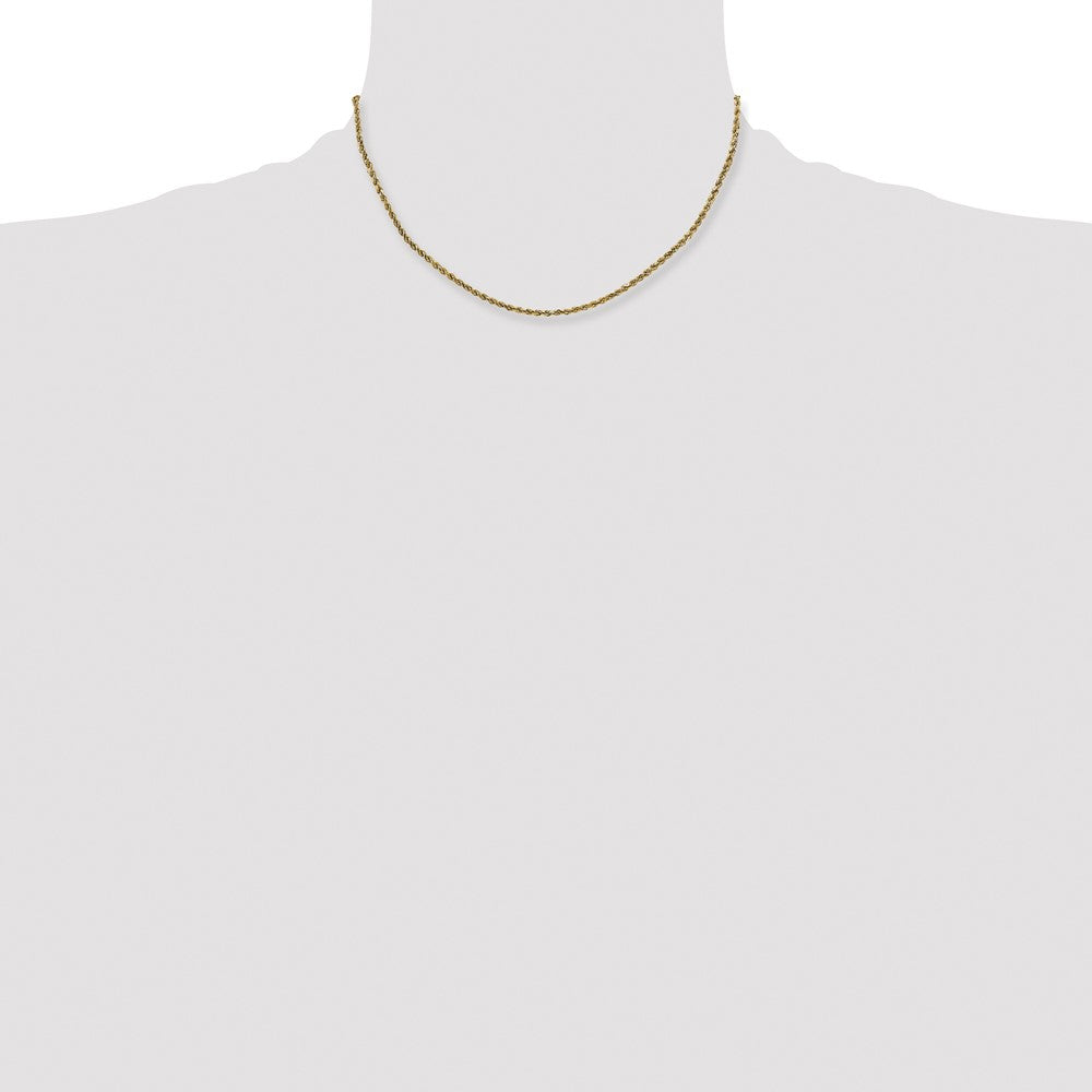 Buy Exclusive 14K Gold 16-Inch 2.25mm Diamond-Cut Rope Chain - Stylish Value