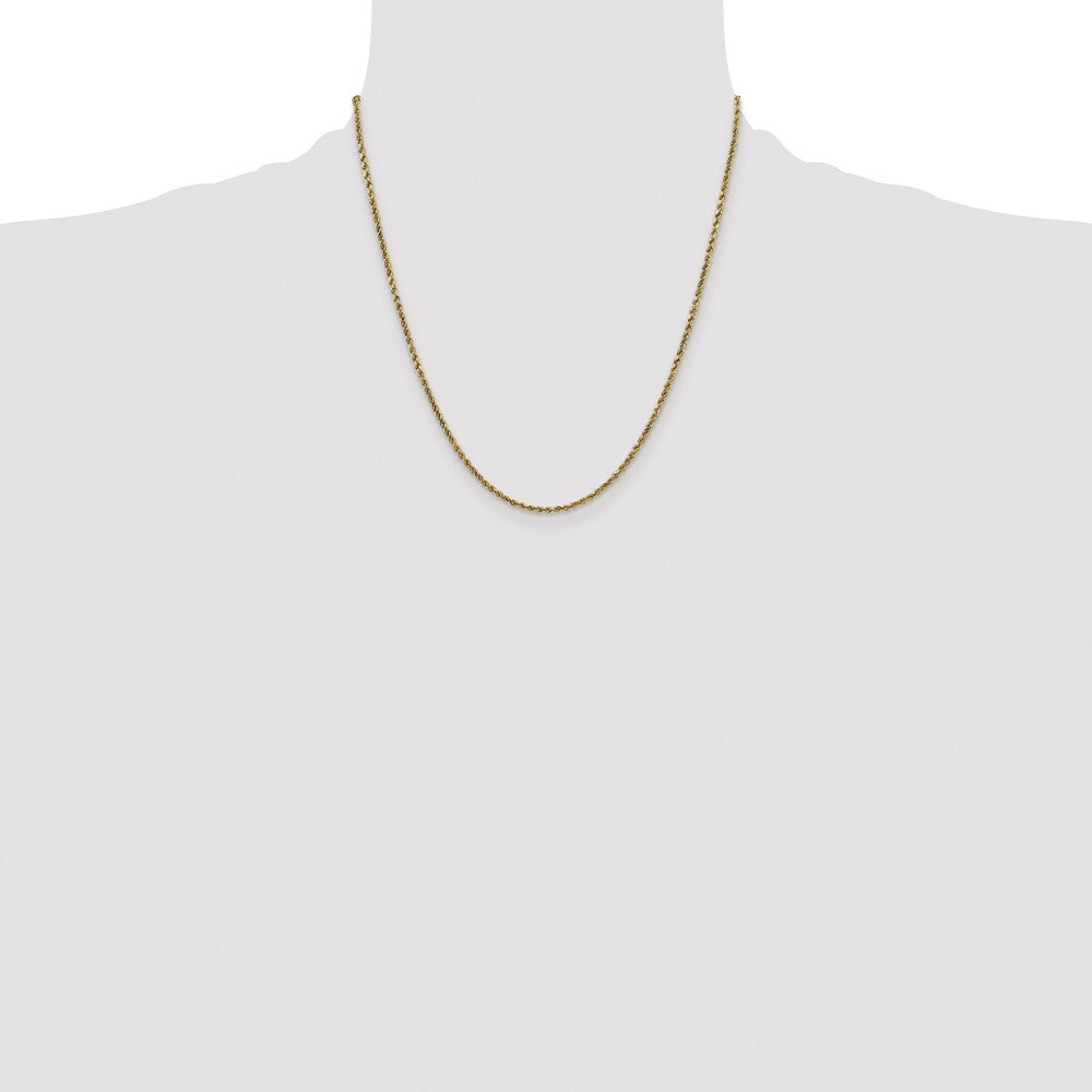 Shop Stylish 14K Gold 20-Inch Diamond-Cut 2.25mm Rope Chain - Luxury Value