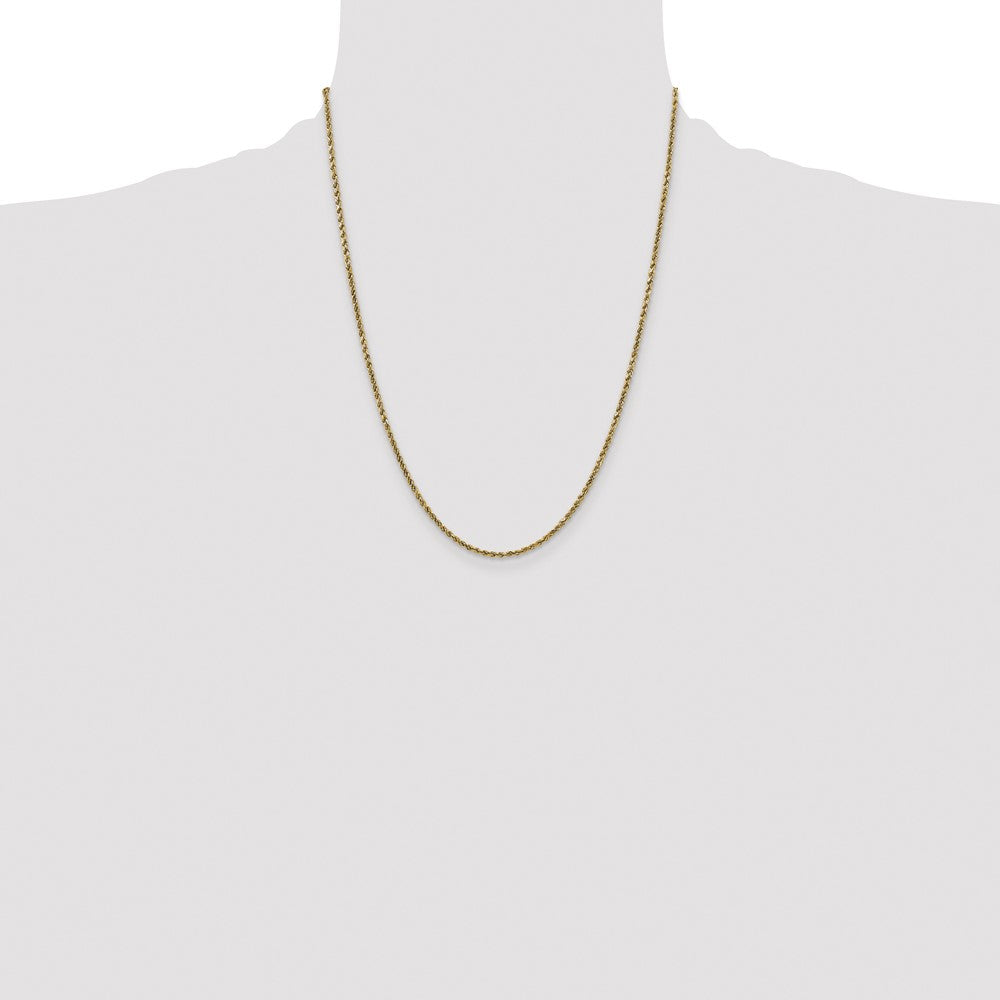 Buy 14K Gold 22-Inch 2.25mm Diamond-Cut Rope Chain - Stylish & Affordable!