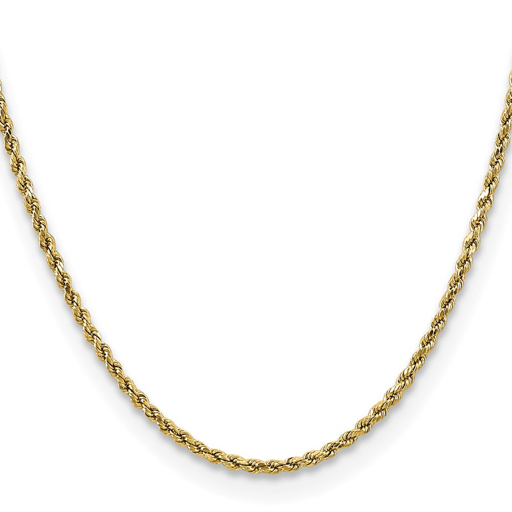 Shop Exclusive 14K Gold 18-Inch 2.5mm Diamond-Cut Rope Chain - Stylish Value