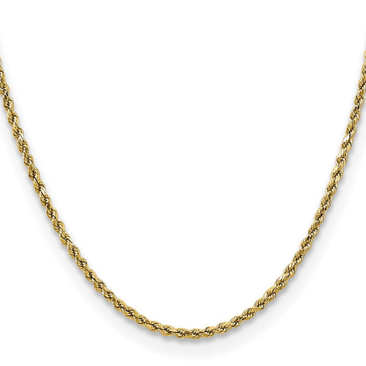 Shop 14K Gold 22-Inch Diamond-Cut Rope Chain, 2.5mm - Stylish & Luxury Design