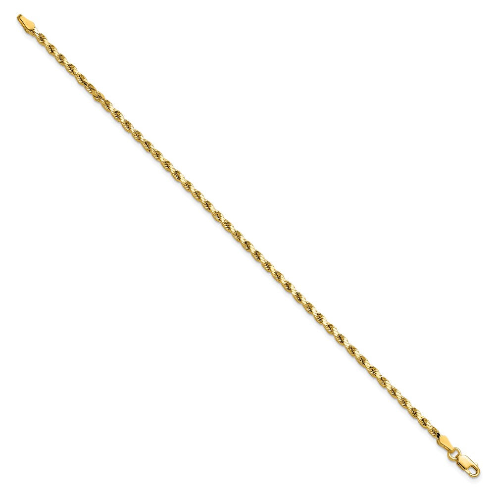 Buy Stylish 14K Gold 7-Inch Diamond-Cut Rope Chain - Affordable Luxury!