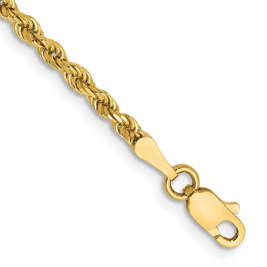 Shop Stylish 14K Gold 8-Inch Diamond-Cut Rope Chain - 2.5mm, Luxury Accessory