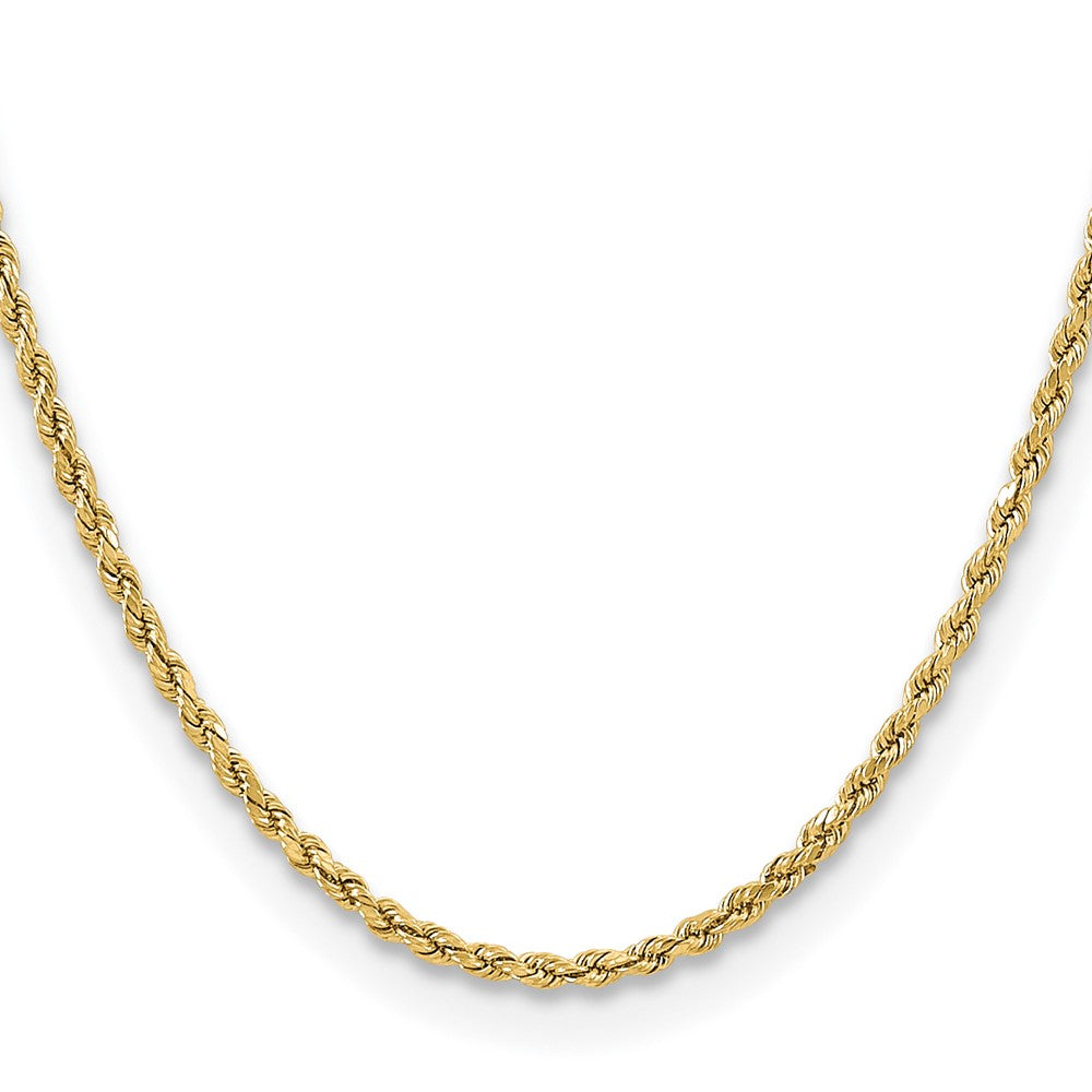 Shop 14K Gold 20-Inch 3mm Diamond-Cut Rope Chain - Luxury at a Great Price!