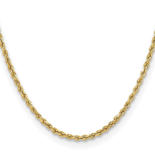 Shop Exclusive 14K Gold 22-Inch Diamond-Cut Rope Chain | Stylish 3mm Design