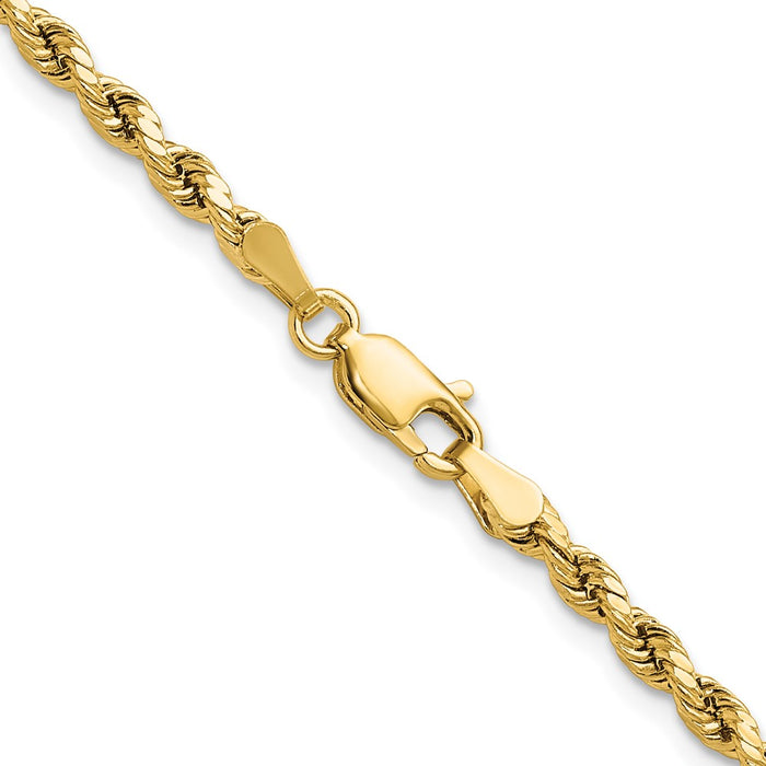 Shop Exclusive 14K Gold 22-Inch Diamond-Cut Rope Chain | Stylish 3mm Design-3
