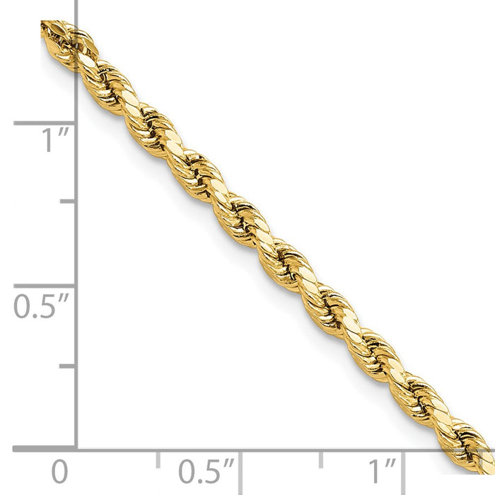Shop 14K Gold 7-Inch 3mm Diamond-Cut Rope Chain - Stylish & Affordable Luxury-3