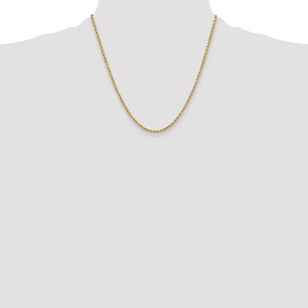 Shop 14K Gold 20-Inch 3mm Diamond-Cut Rope Chain - Luxury at a Great Price!