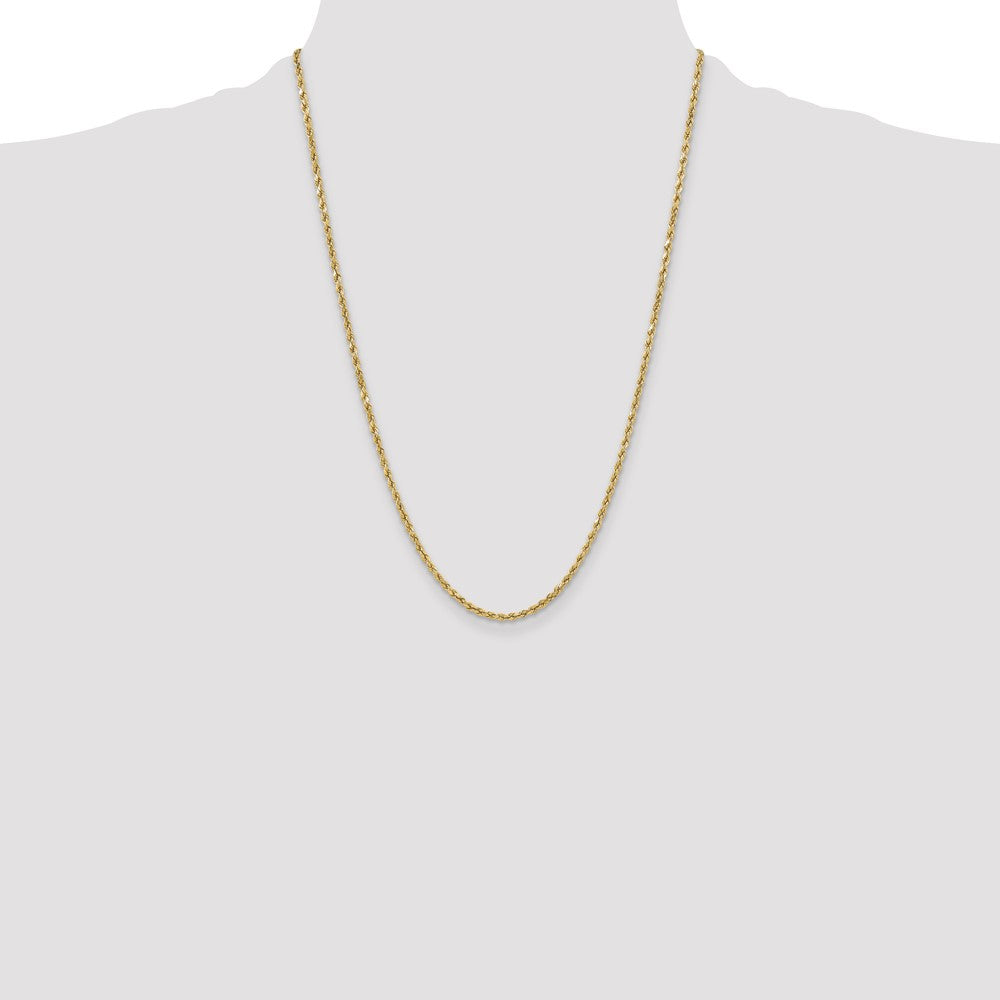 Buy Stylish 14K Gold 24-Inch 3mm Diamond-Cut Rope Chain - Luxury Design