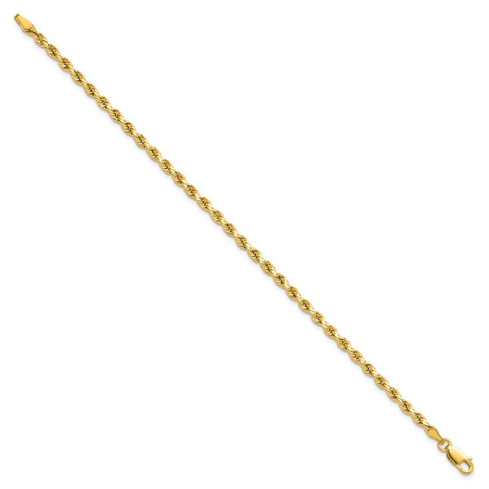 Shop 14K Gold 7-Inch 3mm Diamond-Cut Rope Chain - Stylish & Affordable Luxury-2