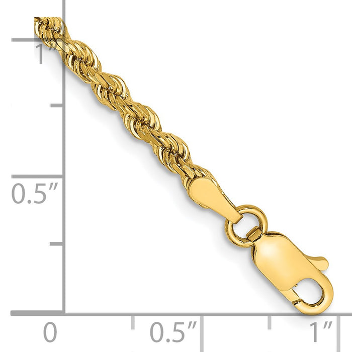Shop 14K Gold 7-Inch 3mm Diamond-Cut Rope Chain - Stylish & Affordable Luxury-5