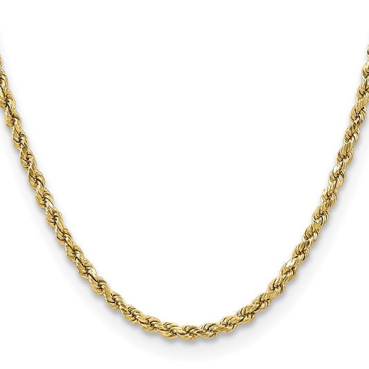 Shop Stylish 14K Gold 22-Inch 3.5mm Diamond-Cut Rope Chain - Luxury Value!
