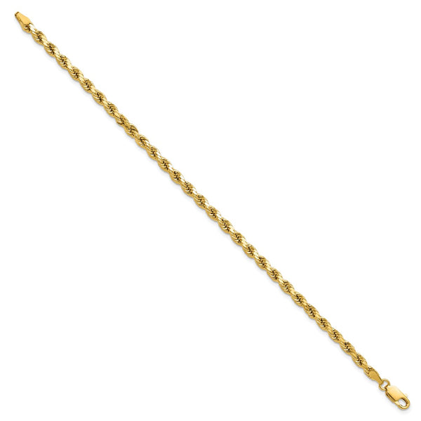 14K Gold 7-Inch 3.5mm Diamond-Cut Rope Chain