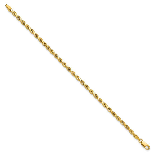 Buy 14K Gold 8-Inch Diamond-Cut Rope Chain, 3.5mm - Stylish & Affordable!