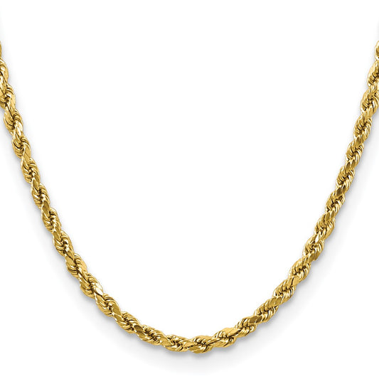 Buy Exclusive 14K Gold 20-Inch 4mm Diamond-Cut Rope Chain - Stylish Value!