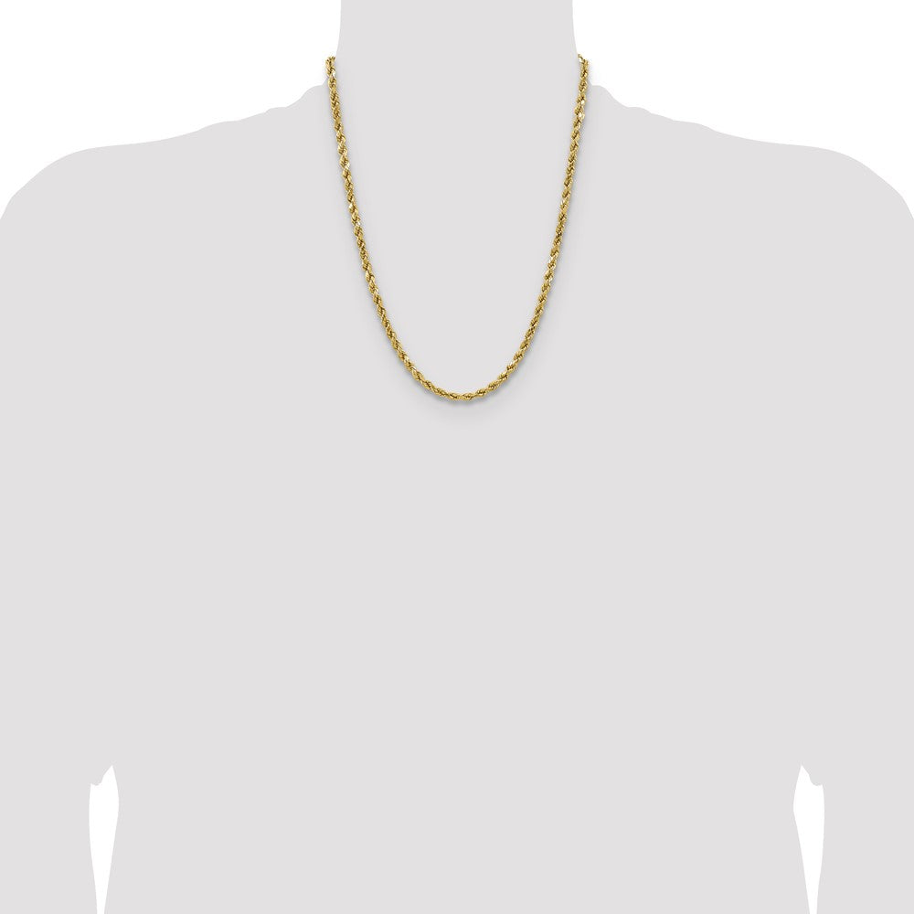 Buy Stylish 14K Gold 22-Inch Diamond-Cut Rope Chain - 4.9mm Luxury Design